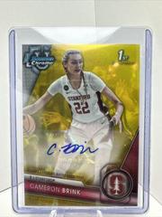 Cameron Brink [Yellow] #BCPA-CBR Basketball Cards 2023 Bowman Chrome University Prospects Autographs Prices