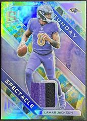 Lamar Jackson [Splatter Neon] #11 Football Cards 2023 Panini Spectra Sunday Spectacle Prices