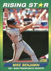 Mike Benjamin Baseball Cards 1992 Score Rising Stars Prices