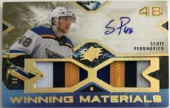 Scott Perunovich [Autograph Premium] #WM-SP Hockey Cards 2021 SPx Winning Materials Prices