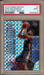 Zion Williamson Basketball Cards 2019 Panini Mosaic Blue Chips Prices