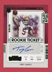 Trey Lance [Autograph] #103V Football Cards 2021 Panini Contenders Prices