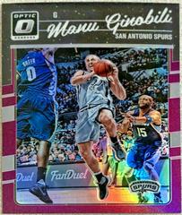 Manu Ginobili [Purple] #118 Basketball Cards 2016 Panini Donruss Optic Prices
