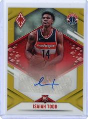Isaiah Todd [Gold] Basketball Cards 2021 Panini Chronicles Phoenix Rookie Autographs Prices