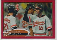 Adam Jones [Red Refractor] #106 Baseball Cards 2012 Topps Chrome Prices