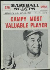 Campy Most [Valuable Player] #429 Baseball Cards 1961 NU Card Scoops Prices
