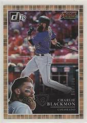 Charlie Blackmon [Bronze] Baseball Cards 2019 Panini Donruss Action All Stars Prices