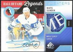 Mats Sundin [Autograph Patch] Hockey Cards 2021 SP Game Used HOF Legends Sweaters Prices