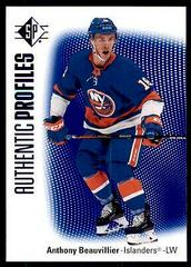 Anthony Beauvillier [Blue] #AP-11 Hockey Cards 2021 SP Authentic Profiles Prices