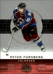 Peter Forsberg Hockey Cards 2002 SP Authentic Prices