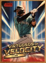 Julio Rodriguez [Red] #VV-6 Baseball Cards 2023 Stadium Club Virtuosos of Velocity Prices