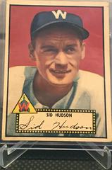 Sid Hudson [Black Back] Baseball Cards 1952 Topps Prices