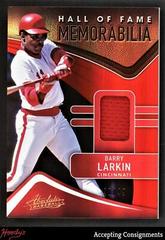 Barry Larkin [Spectrum Red] Baseball Cards 2022 Panini Absolute Hall of Fame Memorabilia Prices