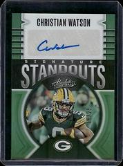 Christian Watson [Green] #SS-6 Football Cards 2023 Panini Absolute Signature Standouts Prices