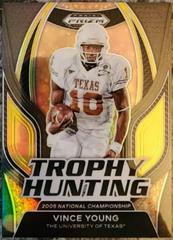 Vince Young [Black Gold] #TH-16 Football Cards 2023 Panini Prizm Draft Picks Trophy Hunting Prices