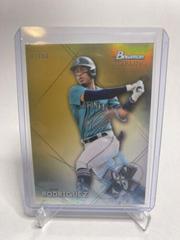 Julio Rodriguez [Gold Refractor] Baseball Cards 2021 Bowman Sterling Prices