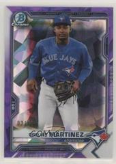 Orelvis Martinez [Purple] #BDC-38 Baseball Cards 2021 Bowman Draft Sapphire Prices