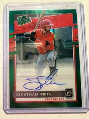 Jonathan India [Green] #RPS-JI Baseball Cards 2020 Panini Donruss Optic Rated Prospects Signatures Prices
