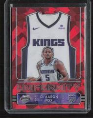 De'Aaron Fox [Red Cracked Ice] #23 Basketball Cards 2022 Panini Contenders Optic Uniformity Prices