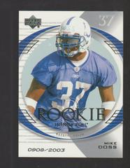 Mike Doss Football Cards 2003 Upper Deck Honor Roll Prices