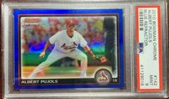 Albert Pujols [Blue Refractor] #142 Baseball Cards 2010 Bowman Chrome Prices