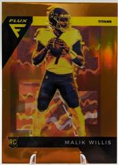 Malik Willis [Orange] #FX-3 Football Cards 2022 Panini Chronicles Flux Rookies Prices