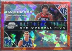 Rui Hachimura, Dirk Nowitzki [Red Cracked Ice] #9 Basketball Cards 2019 Panini Contenders Optic Historic Picks Prices