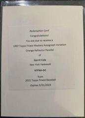 Gerrit Cole #97FMA-GC Baseball Cards 2021 Topps Finest 1997 Masters Autographs Prices