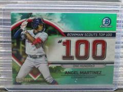 Angel Martinez [Aqua] #BTP-100 Baseball Cards 2023 Bowman Scouts Top 100 Prices