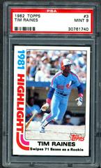 Tim Raines #3 Baseball Cards 1982 Topps Prices