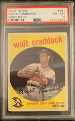 Walt Craddock [Gray Back] #281 Baseball Cards 1959 Topps Prices