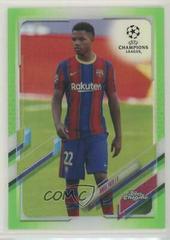 Ansu Fati [Neon Green] Soccer Cards 2020 Topps Chrome UEFA Champions League Prices
