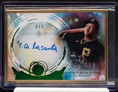 Yordany De Los Santos [SP Variation Emerald] #TCAV-YD Baseball Cards 2022 Bowman Transcendent Autographs Prices