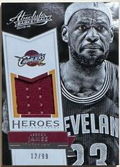Lebron James Basketball Cards 2015 Panini Absolute Heroes Materials Prices