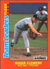 Roger Clemens #5 Baseball Cards 1988 Fleer Kaybee Team Leaders Prices