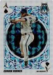 Corbin Burnes [Reactive Blue] Baseball Cards 2022 Panini Mosaic Aces Prices
