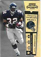Jamal Anderson [Championship Ticket] #4 Football Cards 2000 Playoff Contenders Prices