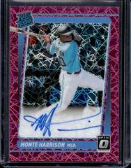 Monte Harrison #OA-MH Baseball Cards 2021 Panini Donruss Optic Autographs Prices