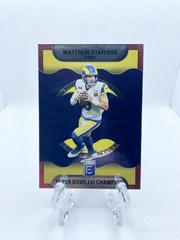 Matthew Stafford [Red] Football Cards 2022 Panini Donruss Elite Title Waves Prices