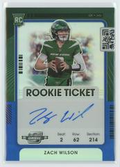 Zach Wilson [Autograph Blue] #102 Football Cards 2021 Panini Contenders Optic Prices