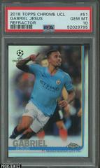 Gabriel Jesus [Refractor] Soccer Cards 2018 Topps Chrome UEFA Champions League Prices