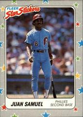 Juan Samuel Baseball Cards 1988 Fleer Star Stickers Prices