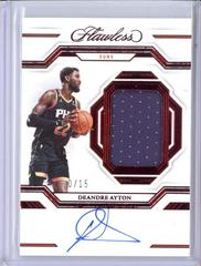 Deandre Ayton [Ruby] #14 Basketball Cards 2022 Panini Flawless Patch Autograph Prices
