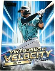 Julio Rodriguez [Black] #VV-6 Baseball Cards 2023 Stadium Club Virtuosos of Velocity Prices
