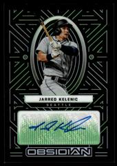 Jarred Kelenic [Green] #OA-JK Baseball Cards 2022 Panini Chronicles Obsidian Autographs Prices