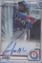 Luisangel Acuna [Blue Refractor] #CPALA Baseball Cards 2020 Bowman Chrome Prospect Autographs Prices