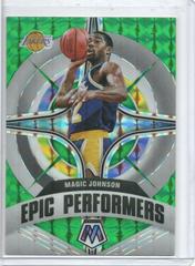 Magic Johnson [Green] #16 Basketball Cards 2021 Panini Mosaic Epic Performers Prices