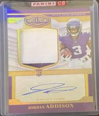 Jordan Addison [Gold] #RPA-10 Football Cards 2023 Panini Plates and Patches Rookie Patch Autographs Prices