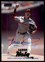 Aaron Nola [Black Foil] Baseball Cards 2017 Stadium Club Autographs Prices
