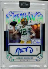 Aaron Rodgers [Man Show Autograph Blue] #162 Football Cards 2022 Panini One Prices